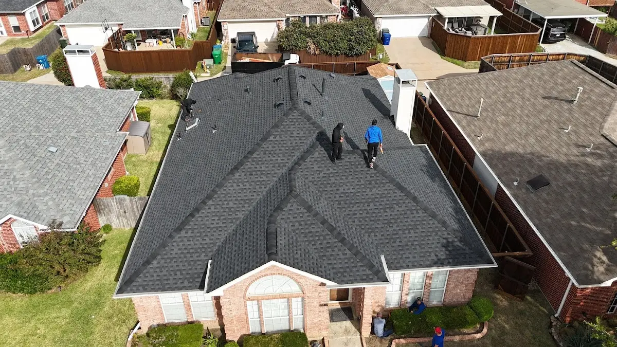 Slate & Tile Roof Repair work in progress on a Westchase property